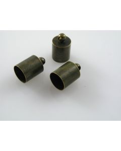 Metalna kapica/završetak za kožu,kanap... 8 mm, antik bornza  ( MKOK-KAP120AM ) 