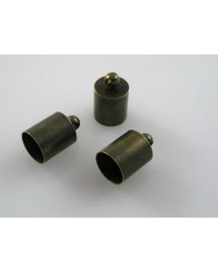 Metalna kapica/završetak za kožu,kanap... 9 mm , antik bornza ( MKOK-KAP121AM ) 