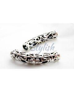 Metalna filgrin tuba 45x10mm-boja antik srebro (MKOK-NP05AS)