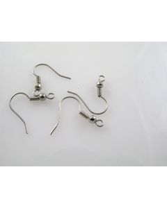 Klasične udice za midjuše od mesinga. Boja inoxa. Bez nikla-antialergijske. Veličina oko 20mm (MKOK-UD01-NIK)