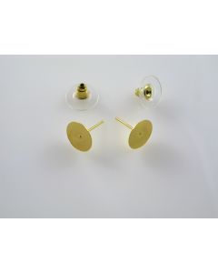 Igle za Minđuše sa osnovom za lepljenje 10mm- boja zlata (MKOK-UD08-10ZL)