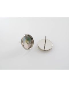 Osnova za Minđuše za punjenje, podloga 14 mm, boja inoxa ( MKOK-UD101N )