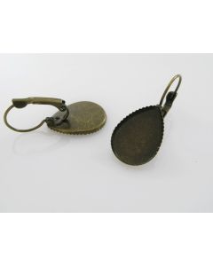 Osnova za Minđuše za punjenje 33x14mm, podloga 18x13 mm, boja antik bronza ( MKOK-UD103AM )