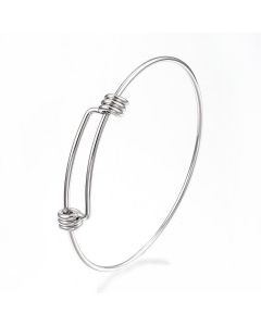 Osnova za narukvice ,  304 nerdjajućeg čelika, oko 60 mm, žica oko 1,8 mm  ( NČ-NAR100N)