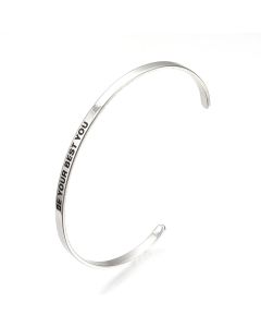 Osnova za narukvice BE YOUR BEST YOU , 304 nerdjajućeg čelika, oko 70 mm ( NČ-NAR105)