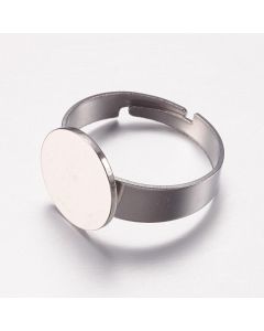 304 Stainless Steel Podesiva Osnova za prsten sa podlogom za lepljenje, Dimenzije: 10 mm    ( NČ-PRST01)