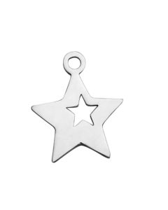 Privezak Zvezda od  304 nerdjajućeg čelika , 13.7x12x1mm  ( NČPRIV119N )