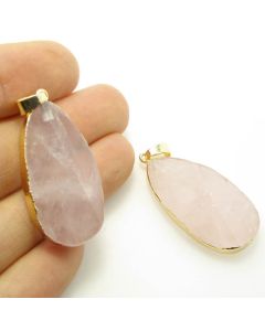 Privesci od poludragog kamena- Rozen kvarc 5-7x3-5x1.5-2 cm ( PKK31)