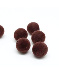 Plišane perle 14 mm, boja braon ( plis0314)