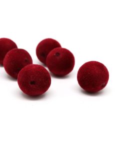 Plišane perle 12 mm, boja bordo  ( plis0412)