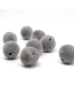 Plišane perle 10 mm, boja siva ( plis0610)