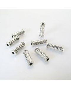 Metalna perla 14 x 4,5 mm, rupa oko 2 mm- boja antik srebra ( R159AS )