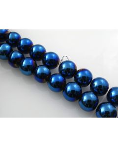 Metalik staklene perle 14mm-metalik plava SP-ELP14-04