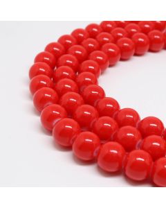 Bojene staklene perle  8 mm, rupa oko 1mm. Niz sadrži oko 100 perli. ( SP-PP154 )