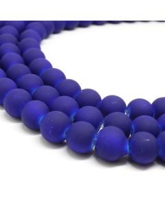 Staklene gumirane perle  6 mm, rupa oko 1mm. Niz sadrži oko 135 perli.( SPGUM144)