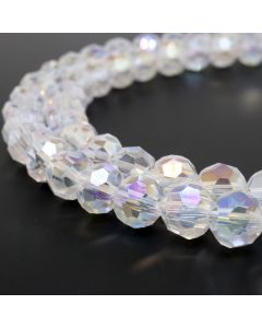 Brušene okrugle staklene perle  8 mm, rupa oko 1mm. Niz sadrži oko 70 perli.(SPO078)