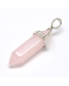 Privesci od kamena Rozen kvarc 30-37x12mm