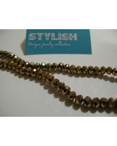 Brušeno staklo Rondele 8x6 mm ST008