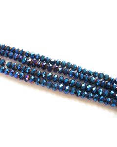 Brušeno staklo Rondele 6x4 mm ST065