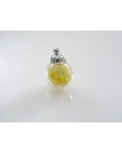 Ukrasni privezak od stakla i sušenog cveća ( STAKPRIV106 )