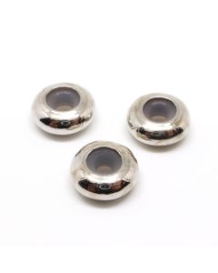 Perla stoper sa silikonom 10x3mm- boja inoxa ( 10017002 )
