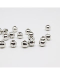 Metalne perle/razdelnici 6 mm. Pakovanje sadrži 100 komada - boja inoxa .(100414)