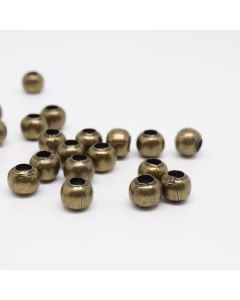 Metalne perle/razdelnici 6 mm. Pakovanje sadrži 100 komada - boja antik bronza .(100434)