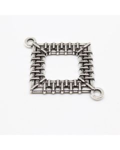 Konektor  32 x 25 mm, alke oko 2 mm- boja antik srebro  ( 10051 )