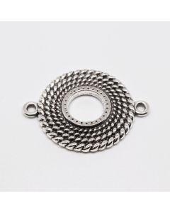 Konektor  35 x 27 mm, alke oko 2 mm- boja antik srebro  ( 10052 )