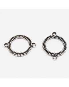 Konektor 20 x 16 mm, alke oko 2 mm- boja antik srebro ( 10053 )