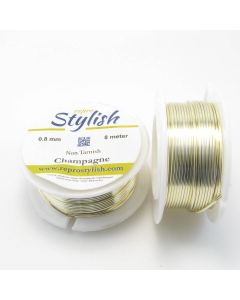 Posrebrena žica Champagne--Non Tarnish 0,8 mm. 1020CHA-08