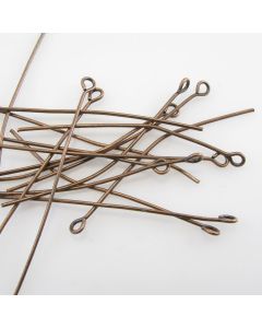 Iglice/pinovi sa omčom 45 mm x 0,8 mm boja bakra- (112141)