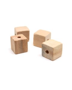 Drvene ukrasne perle. Dimenzije 10x10 mm, rupa oko 2 mm. Natur drvo bez laka i boje.( 14125 )