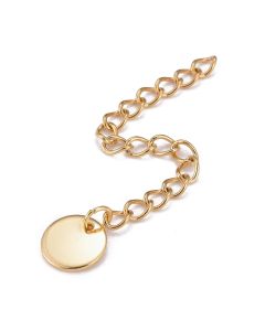 304 Stainless Steel Lančani produžetak sa priveskom Gold/6kom...F268-48G