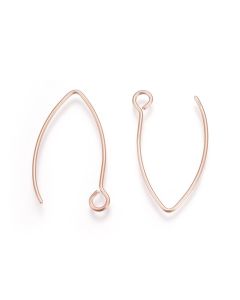 304 Stainless Steel Udica za Minđuše 26x16mmx0,7mm, boja Rose Gold ( 2040013 )