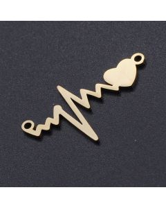 Link Impuls 304 Stainless steel 28x16x1mm, rupe 0,7mm- boja zlata ( 209114 )