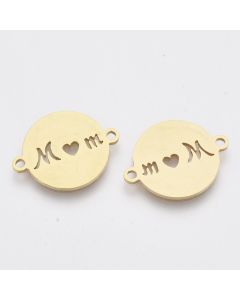 Link Mam 304 Stainless steel 20x15x1mm, rupe 1,6 mm- boja zlata ( 209117 )