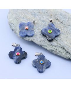 Privezak Prirodni Kamen Lapis Lazuli 23.5x20 mm...26KP03-E