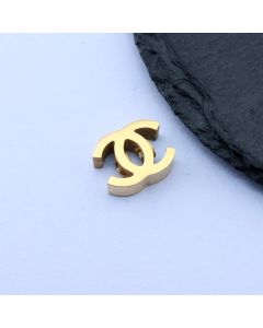 304 Stainless Steel Perla 13x10.5 mm/1 kom Gold IP...26SS04-B-G