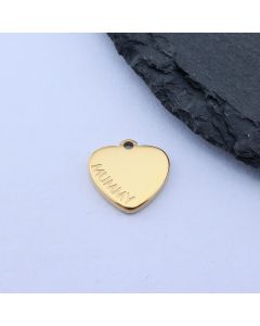 304 Stainless Steel Privezak Srce 11.5x11 mm/1 kom Gold IP...26SS05-C-G