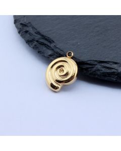 304 Stainless Steel Privezak Školjka 15x12 mm/1 kom Gold IP...26SS05-D-G