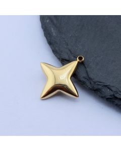 304 Stainless Steel Privezak Zvezda 20.5x18 mm/1 kom Gold IP...26SS05-E-G