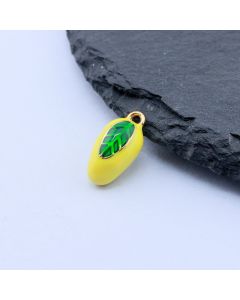 304 Stainless Steel Privezak Lemon 13x6.5 mm/1 kom Gold IP...26SS06-G-G