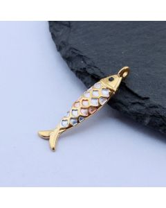 304 Stainless Steel Privezak Riba 26x6 mm/1 kom Gold IP...26SS09-B-G