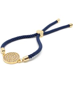 Osnova za narukvicu svileni kanap + pozlata Yellow gold ( 332015 )