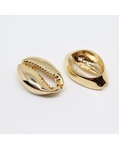 Perla Cowrie Shell 15x10mm prevlaka pozlata Yellow Gold ( 332063 )