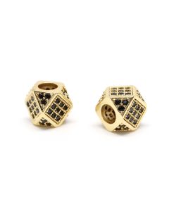 Perla 7x7mm+CZ Cirkoni, 18k Pozlata...P-L088-01A