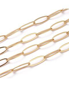 Vareni mesing lanac sa 18K pozlatom 19x7x1mm ( 332076 )