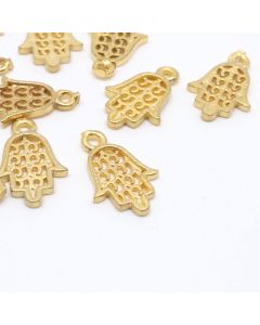 Privezak 12x 8 mm- 18K mat pozlata  (  332081 )