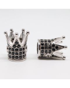 Perla Kruna 12x10 mm Rodijum+CZ    (  333005 )